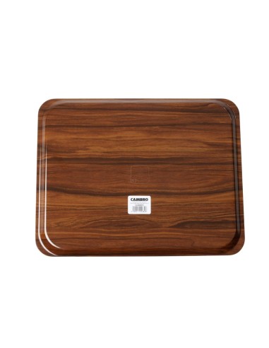 Plateaux stratifiés lisses Capri Cambro noyer 460 mm - lot de 24