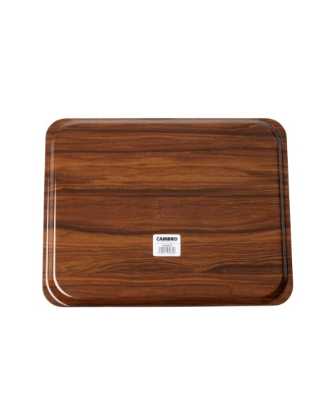 Plateaux stratifiés lisses Capri Cambro noyer 460 mm - lot de 24