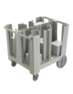 Chariot ajustable à assiettes Cambro 6 compartiments - Polyéthylène