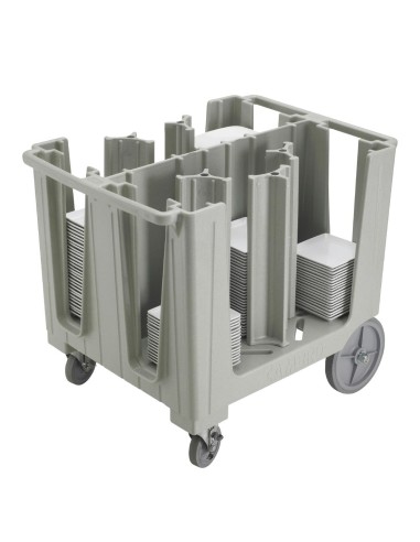 Chariot ajustable à assiettes Cambro 6 compartiments - Polyéthylène