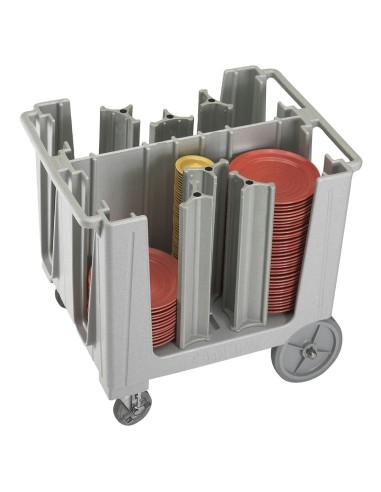 Chariot ajustable à assiettes Cambro 6 compartiments - Polyéthylène