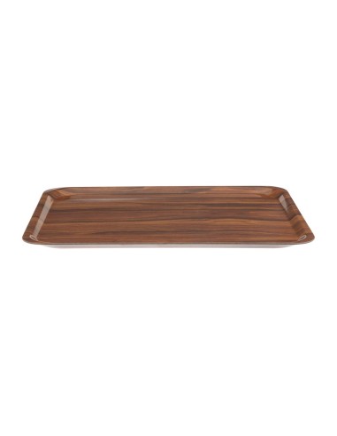 Plateaux stratifiés lisses Capri Cambro noyer 460 mm - lot de 24