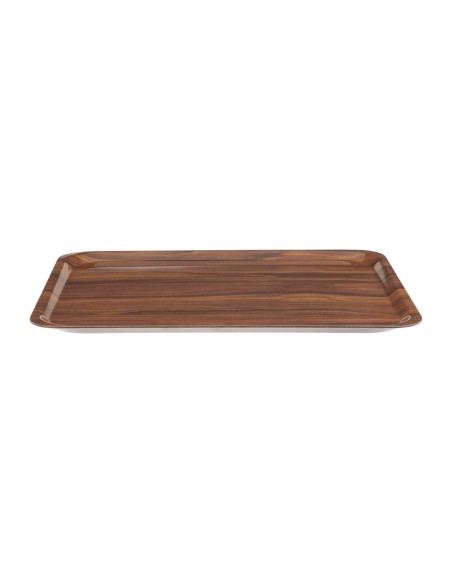 Plateaux stratifiés lisses Capri Cambro noyer 460 mm - lot de 24
