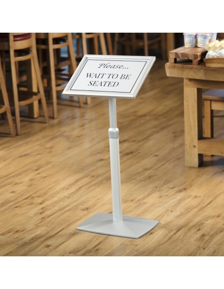 Présentoir menu sur pied en aluminium A4 - Sans Marque