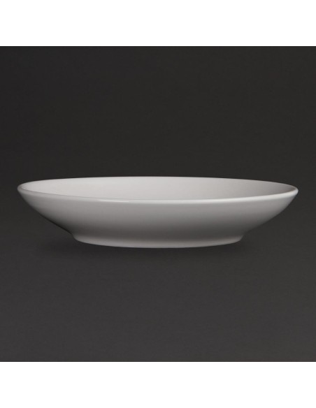 Assiettes creuses Olympia Whiteware 260mm - lot de 6
