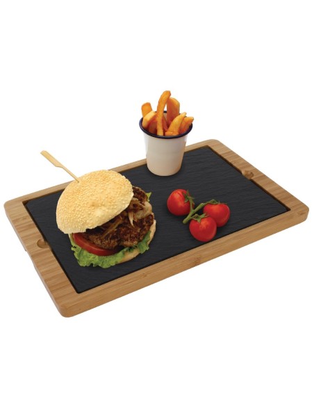 Plat en ardoise Olympia 280x180 mm - Lot de 2