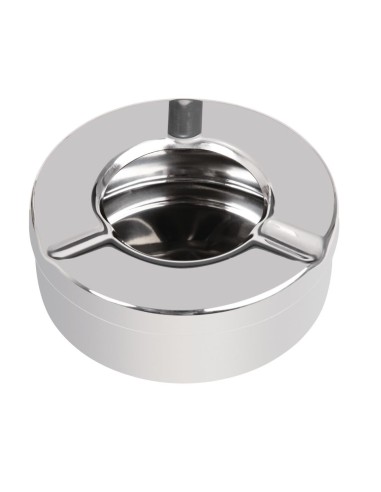 Cendrier inox antivent Olympia 90mm - lot de 6
