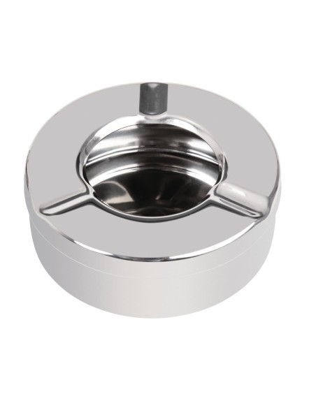 Cendrier inox antivent Olympia 90mm - lot de 6