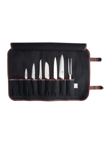 Trousse à couteaux Boldric noire 9 emplacements - Sacs à couteaux