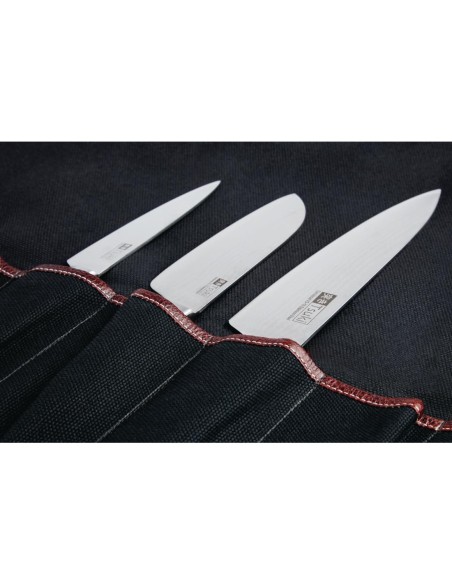 Trousse à couteaux Boldric noire 9 emplacements - Sacs à couteaux