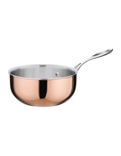 Sauteuse évasée en cuivre 3 couches induction Vogue 200mm 2
