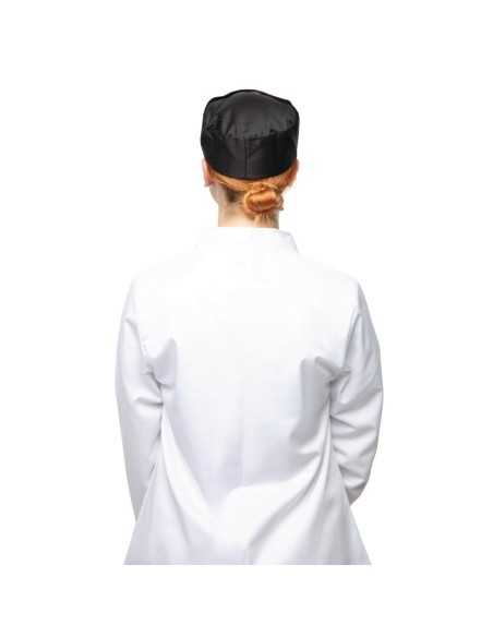 Calot de cuisine en polycoton Whites noir S