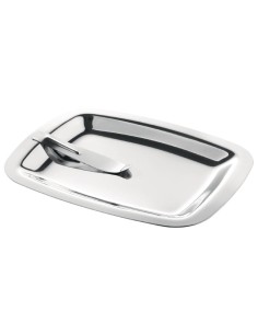 Plateau addition inox avec clip Olympia - 150x120 mm