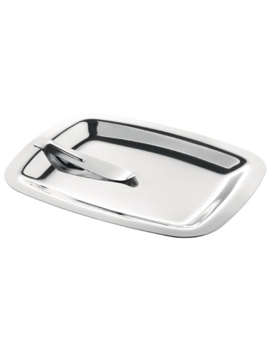 Plateau addition inox avec clip Olympia - 150x120 mm