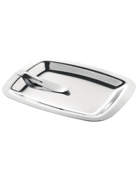 Plateau addition inox avec clip Olympia - 150x120 mm