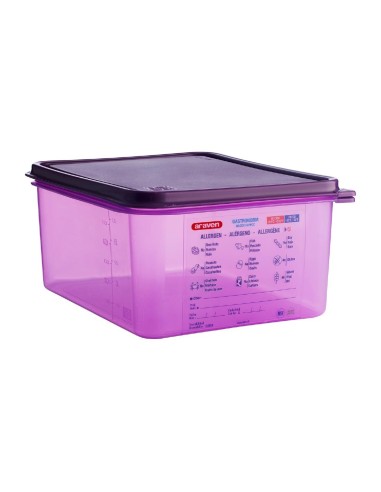 Bac hermétique violet antiallergénique GN1/2 Araven 10L