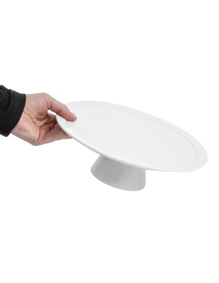Présentoir à gâteau en porcelaine 305 mm - blanc