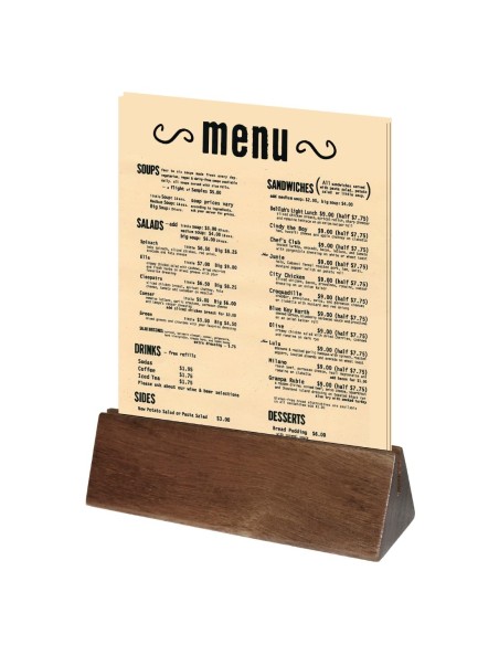 Porte-menus en acacia Olympia - Lot de 10