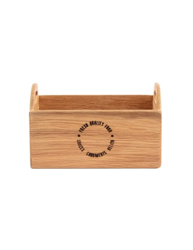 Porte-condiments en chêne Olympia 230 mm - Bois marron