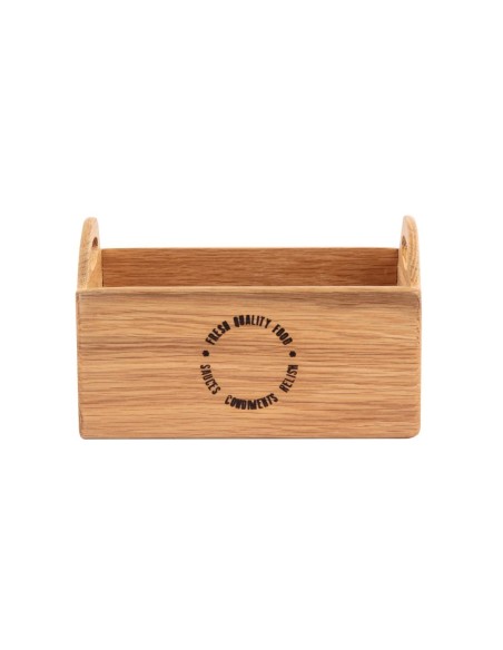 Porte-condiments en chêne Olympia 230 mm - Bois marron