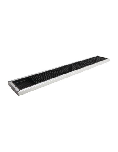 Tapis de bar en caoutchouc inox Beaumont 600x100 mm