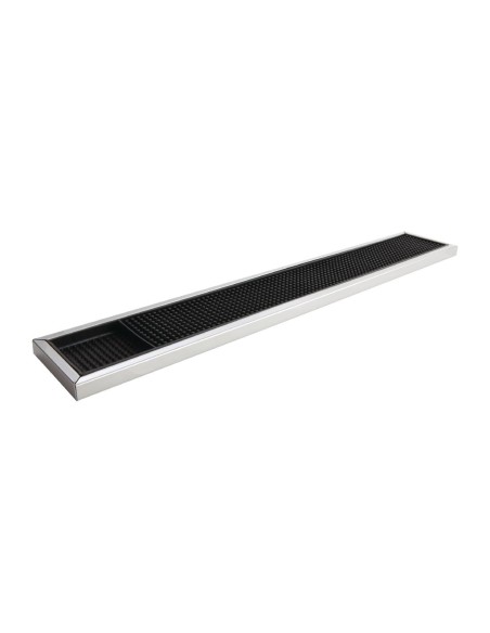 Tapis de bar en caoutchouc inox Beaumont 600x100 mm