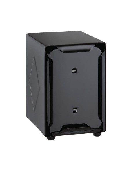 Distributeur de serviettes inox Olympia noir - 120x90x107 mm