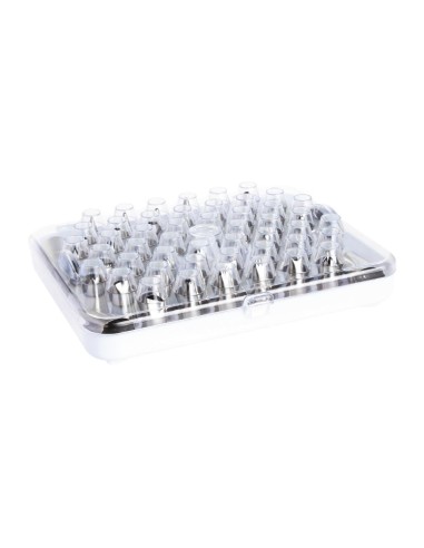 Boîte de 52 douilles pâtissières Vogue en inox - 52 embouts