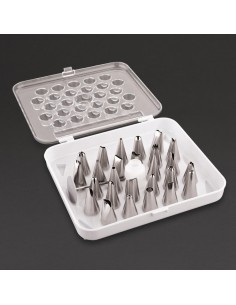 Boîte de 26 douilles pâtissières Vogue - inox