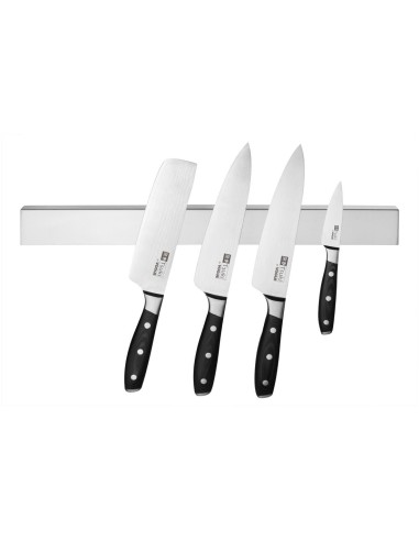 Barre magnétique inox Vogue 460mm - Porte-couteaux professionnel