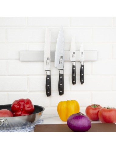 Barre magnétique inox Vogue 460mm - Porte-couteaux professionnel