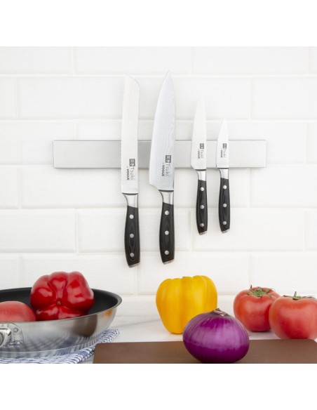 Barre magnétique inox Vogue 460mm - Porte-couteaux professionnel