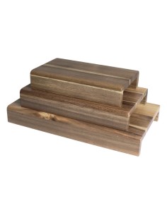 Rehausses en bois d'acacia FSC Olympia - lot de 3