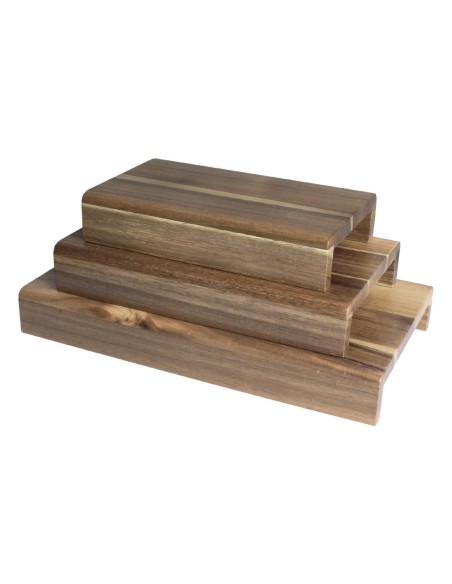 Rehausses en bois d'acacia FSC Olympia - lot de 3