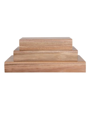 Rehausses en bois d'acacia FSC Olympia - lot de 3