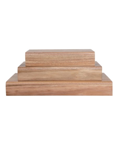 Rehausses en bois d'acacia FSC Olympia - lot de 3