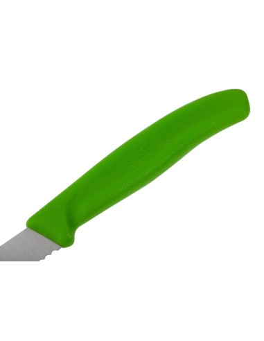 Couteau d'office Victorinox vert 80mm à lame dentée