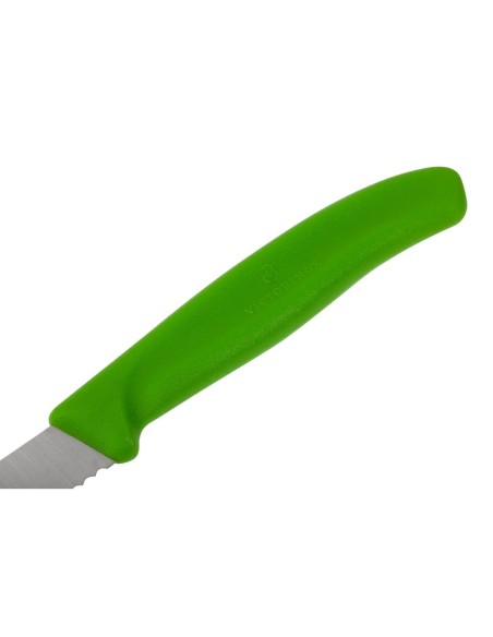 Couteau d'office Victorinox vert 80mm à lame dentée