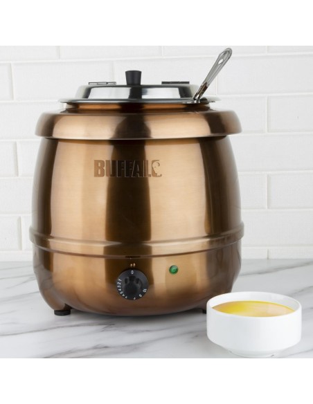 Marmite à soupe Buffalo 10 L finition cuivrée - CHR