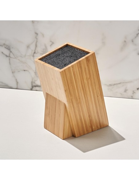 Bloc couteaux universel en bambou Vogue - solide et pratique