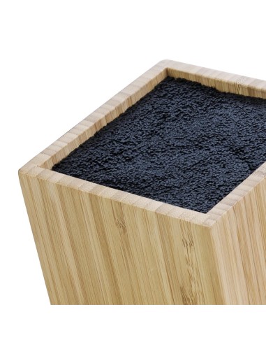 Bloc couteaux universel en bambou Vogue - solide et pratique