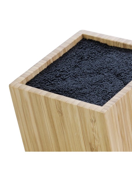 Bloc couteaux universel en bambou Vogue - solide et pratique