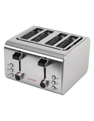 Grille-pain inox Caterlite 4 tranches - 1,6kW