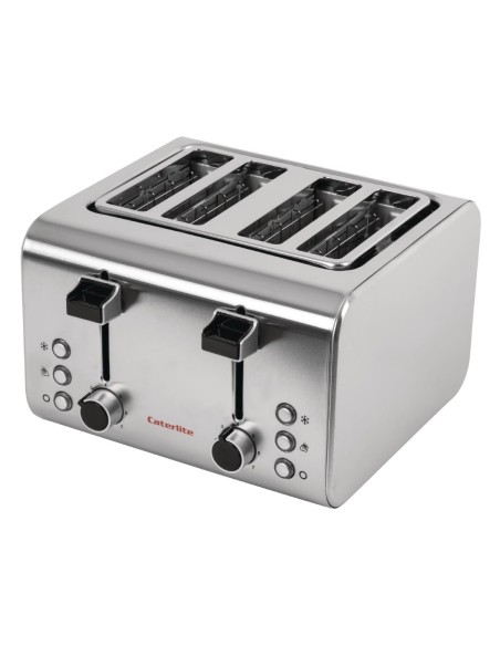 Grille-pain inox Caterlite 4 tranches - 1,6kW
