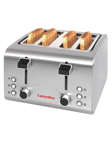 Grille-pain inox Caterlite 4 tranches - 1,6kW