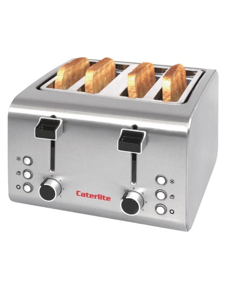 Grille-pain inox Caterlite 4 tranches - 1,6kW