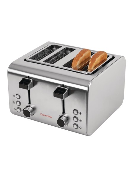 Grille-pain inox Caterlite 4 tranches - 1,6kW