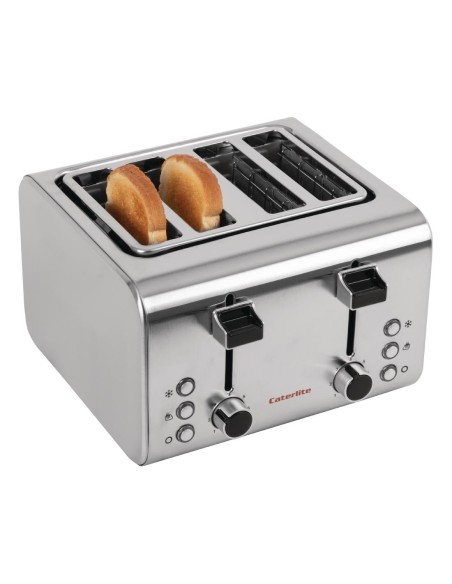 Grille-pain inox Caterlite 4 tranches - 1,6kW