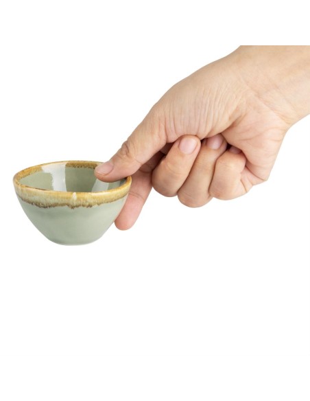 Pot à sauce Olympia Kiln vert 68 mm - Lot de 12