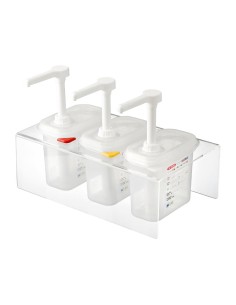 Lot de 3 distributeurs de sauce Araven GN 1/9 1,5 L
